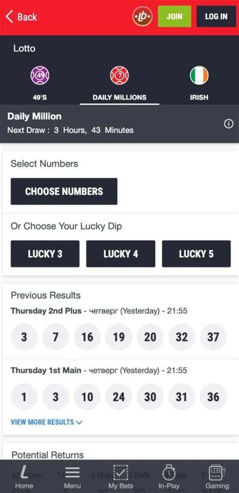 Ladbrokes Daily Millions Lotto Review .